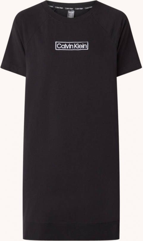 Calvin Klein Nachtmode & Loungewear Short Sleeve Nightshirt Zwart online kopen