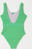 Scotch & Soda Groene Belted Crinkle Bathing Suit online kopen