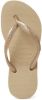 Havaianas s Girls' Slim Flip Flops Sand Grey/Light Golden UK 2.5 3 Kids online kopen