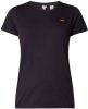 Levi's Black Levis Perfect Tee Mineral Zwarte T shirt , Zwart, Dames online kopen