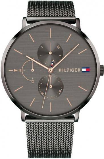 Tommy Hilfiger 1781945 Jenna Horloge met mesh band in gunmetal Grijs -  Obooi.nl