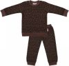 Merkloos Little Indians Pyjama Leopard Junior Katoen Bruin Mt 12 18 Maanden online kopen