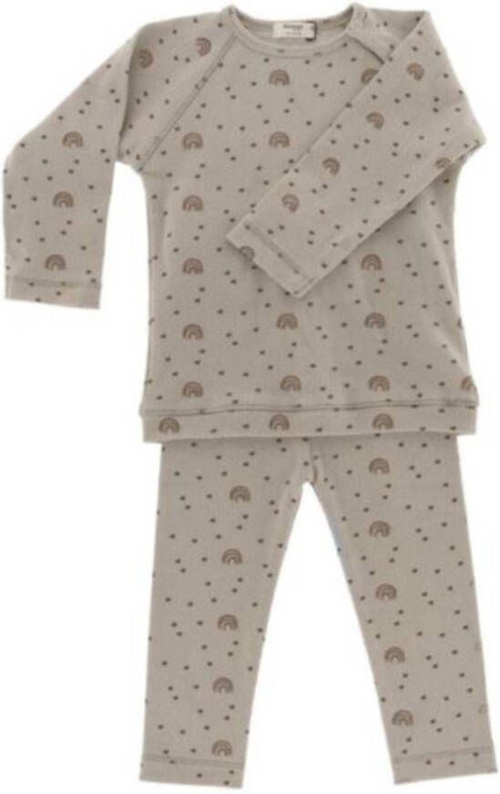 Snoozebaby Pyjama Milky Rust Junior Katoen Taupe 2 delig Mt 74/80 online kopen
