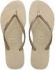 Havaianas s Girls' Slim Flip Flops Sand Grey/Light Golden UK 2.5 3 Kids online kopen