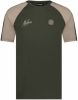 Malelions T shirt Striker met logo groen/ecru online kopen