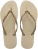 Havaianas s Girls' Slim Flip Flops Sand Grey/Light Golden UK 2.5 3 Kids online kopen