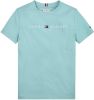 Tommy Hilfiger ! Jongens Shirt Korte Mouw -- Turquoise Katoen online kopen