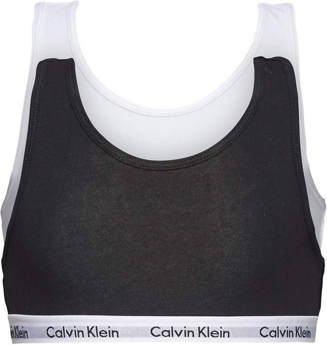 CALVIN KLEIN UNDERWEAR bh top set van 2 wit/zwart online kopen