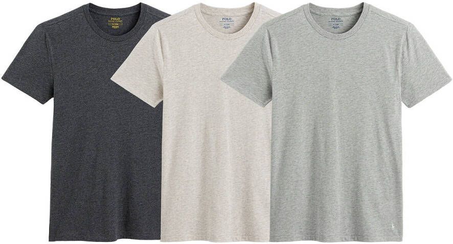 Polo Ralph Lauren Set van 3 lounge T shirts met logo in gemêleerd/grijs/antraciet Veelkleurig online kopen