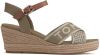 Tommy Hilfiger Groene Sandalen Tommy Webbing Low Wedge online kopen