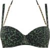 Marlies Dekkers rhapsody plunge balconette bh | wired padded black green leopard online kopen