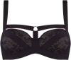 Marlies Dekkers Wing Power Balconette Bh | Wired Padded Black Lace And Grey 85d online kopen