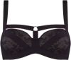 Marlies Dekkers Wing Power Balconette Bh | Wired Padded Black Lace And Grey 85d online kopen