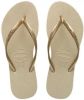 Havaianas s Girls' Slim Flip Flops Sand Grey/Light Golden UK 2.5 3 Kids online kopen