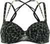 Marlies Dekkers rhapsody plunge balconette bh | wired padded black green leopard online kopen