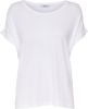 Only White Alleen Moster S / S O-hals Top T-shirt online kopen