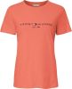Tommy Hilfiger Shirt met ronde hals REGULAR HILFIGER C NK TEE SS met groot logo opschrift online kopen