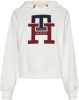 Tommy Hilfiger Monogram Hoodie Ecru Ww0W37441 YBL , Wit, Dames online kopen