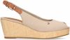 Tommy Hilfiger Beige Espadrilles Iconic Elba Sling Back Wedge online kopen