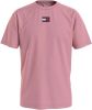 Tommy Jeans T shirt van biologisch katoen broadway pink online kopen