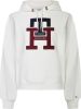 Tommy Hilfiger Monogram Hoodie Ecru Ww0W37441 YBL , Wit, Dames online kopen