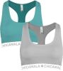 Muchachomalo Meisjes 2 pack racerback effen online kopen