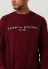 Tommy Hilfiger Regular Fit Sweatshirt ronde halsdonkerrood, Effen online kopen