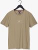 Tommy Hilfiger Slim Fit T Shirt ronde hals beige, Effen online kopen