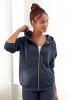 Lascana loungevest met capuchon donkerblauw online kopen