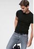 Tommy Hilfiger Slim Fit T Shirt ronde hals zwart, Effen online kopen