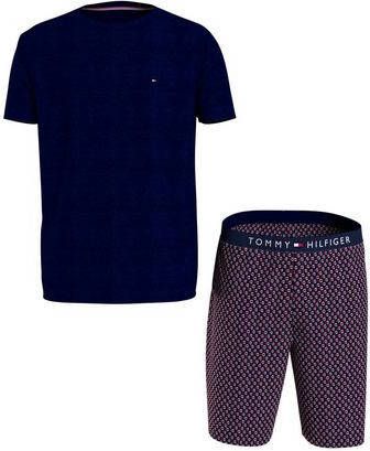 Tommy Hilfiger Nachtmode & Loungewear CN SS Short Jersey Set Print Blauw online kopen