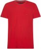 Tommy Hilfiger Slim Fit T Shirt ronde hals rood, Effen online kopen