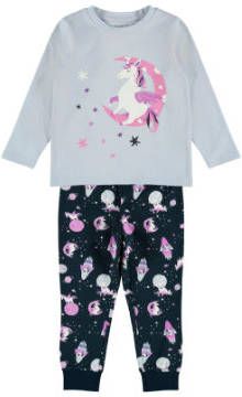 NAME IT KIDS pyjama NKFNIGHTSET met all over print paars online kopen