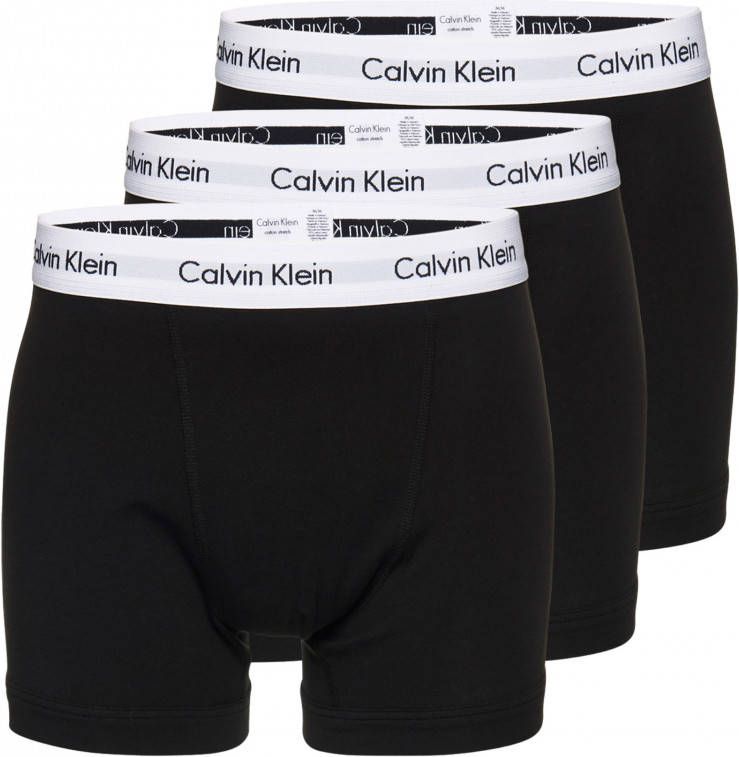 Calvin Klein Katoenen onderbroeken met stretch, set van 3 Zwart online kopen