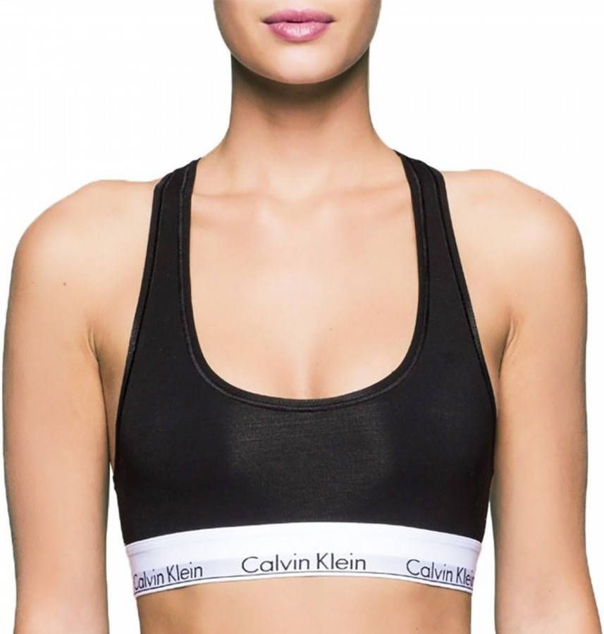 Calvin Klein Sujetador Deportivo Letras Goma , Zwart, Dames online kopen