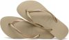 Havaianas s Girls' Slim Flip Flops Sand Grey/Light Golden UK 2.5 3 Kids online kopen