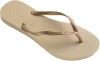 Havaianas s Girls' Slim Flip Flops Sand Grey/Light Golden UK 2.5 3 Kids online kopen