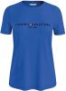 Tommy Hilfiger T shirt Kobalt Ww0Ww28681 Deugd , Blauw, Dames online kopen