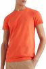 Tommy Hilfiger Slim Fit T Shirt ronde hals oranje, Effen online kopen