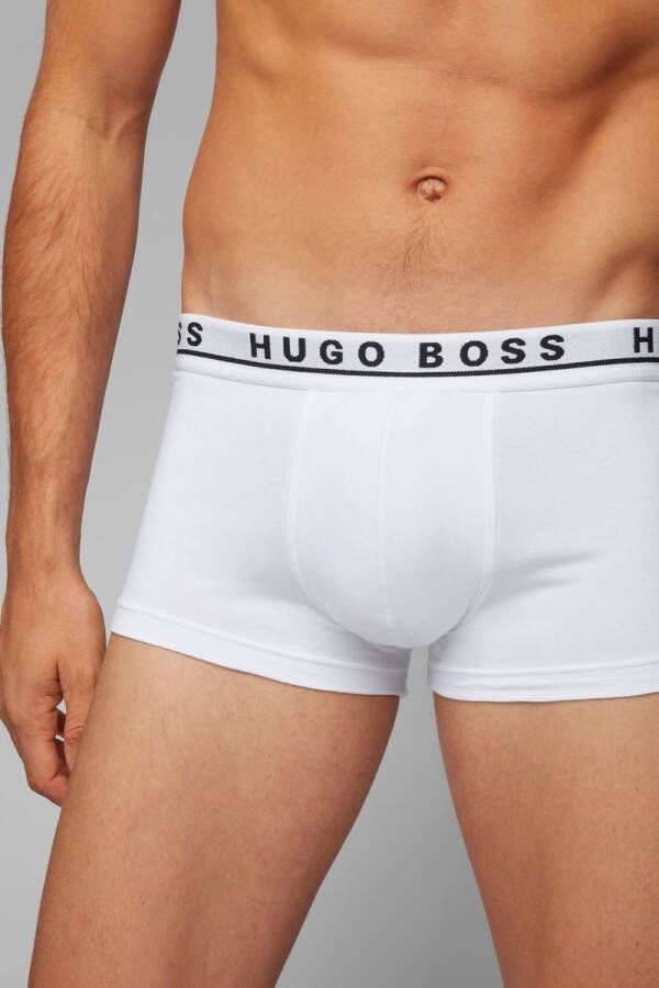 Hugo Boss Lot de 3 boxers stretch à ceinture logo , Wit, Heren online kopen