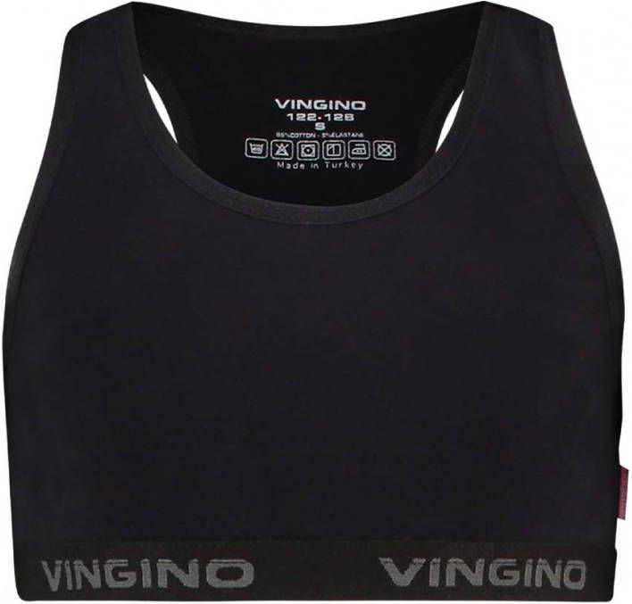 Vingino ! Meisjes Top Maat 128 Zwart Katoen/elasthan online kopen