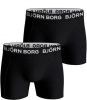 Bjorn Borg Bj&#xF6, rn Borg Sammy Boxershorts in uni in 2 pack online kopen