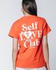 Colourful Rebel Self Love Club Boxy T shirt van biologisch katoen met logo en backprint online kopen