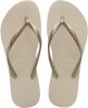 Havaianas s Girls' Slim Flip Flops Sand Grey/Light Golden UK 2.5 3 Kids online kopen