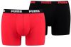 Puma 2 pack heren boxershort basic rood/zwart online kopen