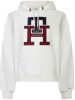 Tommy Hilfiger Monogram Hoodie Ecru Ww0W37441 YBL , Wit, Dames online kopen