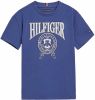 Tommy Hilfiger ! Jongens Shirt Korte Mouw -- Blauw Katoen/elasthan online kopen