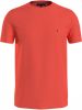 Tommy Hilfiger Slim Fit T Shirt ronde hals oranje, Effen online kopen