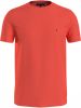 Tommy Hilfiger Slim Fit T Shirt ronde hals oranje, Effen online kopen