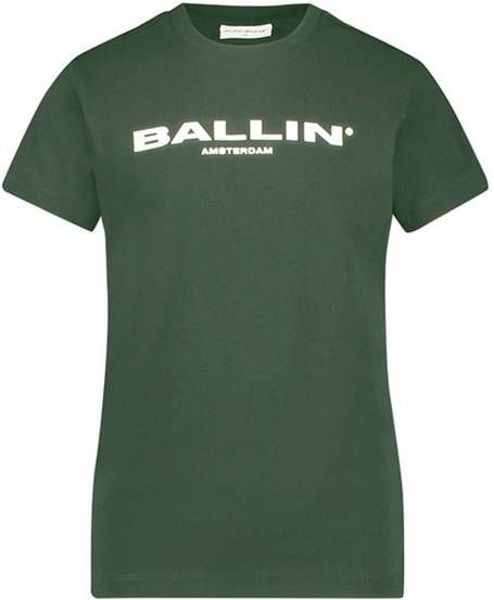 Ballin Amsterdam ! Jongens Shirt Korte Mouw Maat 164 Legergroen Katoen/elasthan online kopen